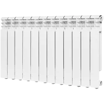 Радиатор алюминиевый ROMMER Profi 500 12 секции (AL500-80-80-100) (RAL9016) RAL-1210-050012
