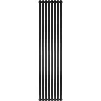 Стальной трубчатый радиатор STOUT TUBE ROUND 8 секций боковое подключение R40 1-1750-8 RAL9005