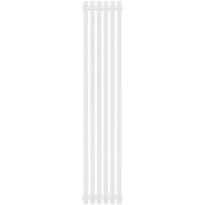 Стальной трубчатый радиатор STOUT TUBE QUADRO 6 секций нижнее центральное подключение QV40-1750-6 CU RAL1T104S9016 (белый муар)