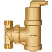 Сепаратор воздуха ROMMER поворотный ВР 1 корпус- латунь, RFW-0070-259525