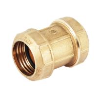 Муфта STOUT 32х32 компрессионная латунная для труб ПНДв, SFH-0001-003232