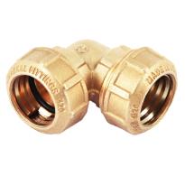 Угольник STOUT 32x32 компрессионный латунный для труб ПНД, SFH-0006-003232
