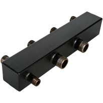 Стальной распределительный коллектор ROMMER RDG-1016 2 отопительных контура 1х1 1/4, в теплоизоляции, RDG-1016-004002